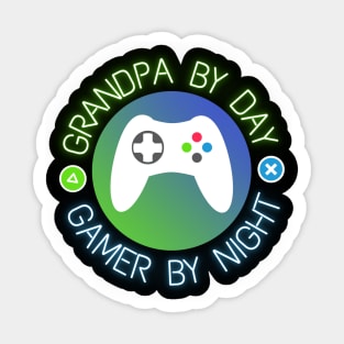 Grandpa By Day Gamer By Night Funny Gaming Sticker